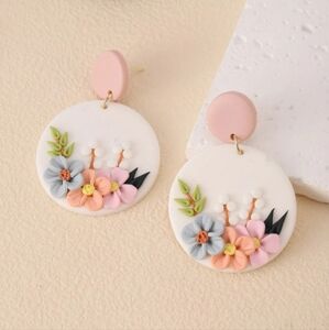 Floral Clay Earrings